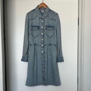 Levi's drapey soft Long Sleeve Denim Dress